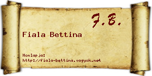Fiala Bettina névjegykártya